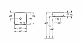 Раковина для ванной накладная Villeroy&Boch коллекция Artis белая 41784101