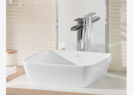 Раковина для ванной накладная Villeroy&Boch ARTIS  41x41 см без отв. под смеситель альпин белая 417841R1