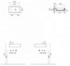 Раковина для ванної накладна Catalano New Zero 50х25 керамічна колір білий матовий 15025VEBM