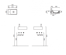 Раковина для ванної накладна Catalano New Zero 40х23 керамічна колір сірий матовий 14023VECS