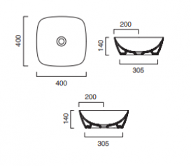 Раковина для ванной накладная Catalano Gold & Silver 40х40 керамика цвет белый/серебро 140APGRLXBA