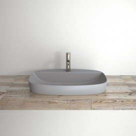 Раковина для ванной накладная Catalano Colori 65х42 керамика цвет цемент поверхность сатин 165GRLXNCS