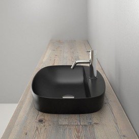 Раковина для ванной накладная Catalano Colori 65х42 керамика цвет черный поверхность сатин 165GRLXNNS