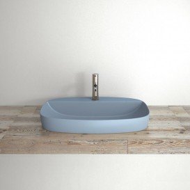 Раковина для ванної накладна Catalano Colori 65х42 кераміка колір синій поверхню сатин 165GRLXNAS