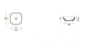 Раковина для ванной накладная Catalano Colori Green Lux 40х40 квадратная керамическая цвет зеленый матовый 140APGRLXVS