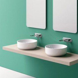 Раковина для ванной накладная Catalano Green 42х42 круглая керамическая цвет белый 142AGR00