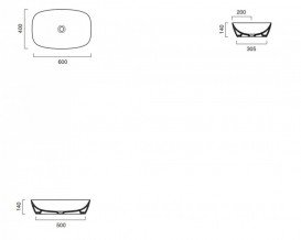 Раковина для ванной накладная Catalano Green Lux 60х40 керамическая цвет белый 160APGRLX00