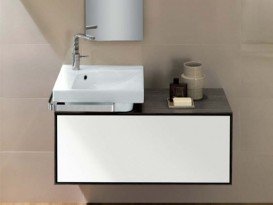 Раковина для ванной накладная Hatria Grandangolo 50х50 см чаша справа белый YXER01