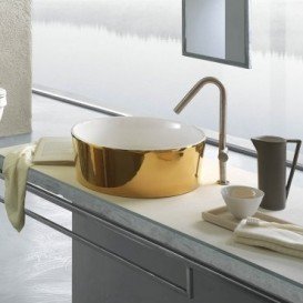 Раковина для ванної накладна Hatria HAPPY HOUR_Trilogy Gold edition 24k 440x440 YXSKB6