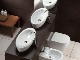 Раковина для ванной накладная Hatria Nido 37x75 см санфарфор белый Y0R201