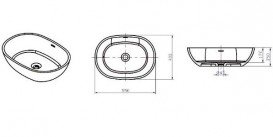 Раковина для ванной накладная IStone Moira белый матовый WD38388