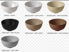 Раковина для ванной накладная Kerasan Ciotola C4 ø46 см коричневый матовый 430432