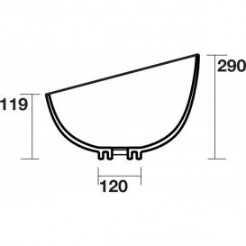 Раковина для ванной накладная Kerasan Ciotola C4 ø46 см светло-серый 430482