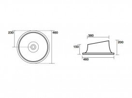 Раковина для ванной накладная Kerasan Ciotola C5 ø46 см коричневый матовый 430532