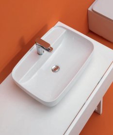 Раковина для ванной накладная Kerasan Tribeca 60X43 санфарфор зеленый матовый 514014