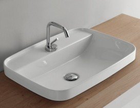 Раковина для ванной накладная Kerasan Tribeca 60х43 санфарфор белая 514201