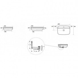 Раковина для ванной накладная Kerasan Tribeca 60х43 санфарфор черная матовая 514231