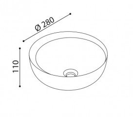 Раковина для ванної накладна AeT колекція Spot біла L450T0R0V0 100