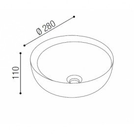 Раковина для ванной накладная AeT коллекция Spot оранжевая L450T0R0V0 214