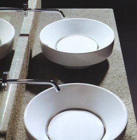 Раковина для ванної  Galassia Xes накладна кругла без отвору перелива білий 6070