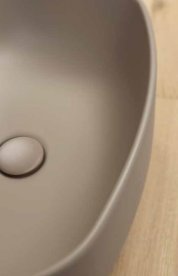 Раковина для ванной накладная/подвесная Kerasan Nolita 50х45 санфарфор орехово-коричневая 534081