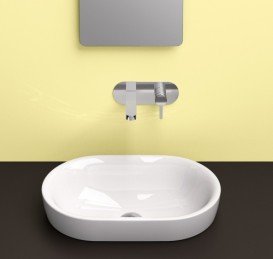 Раковина для ванної накладна полувстраіваемие Catalano Sfera 55х35 кераміка колір білий 155ASFN00