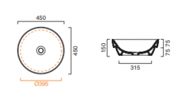 Раковина для ванной накладная полувстраиваемая Catalano Sfera 45х45 керамика цвет белый 145ASFN00