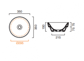 Раковина для ванной накладная полувстраиваемая Catalano Sfera 35х35 керамика цвет белый 135ASFN00