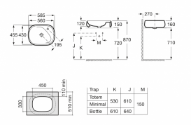 Раковина для ванної накладна Roca Beyond 58.5х45.5 з отвором під змішувач FINECERAMIC біла A3270B8000