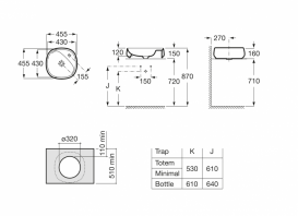 Раковина для ванної накладна Roca Beyond 45.5х45.5 з отвором під змішувач FINECERAMIC біла A3270B9000