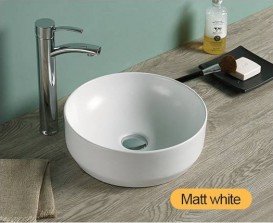 Раковина для ванной накладная Volle 35.5х35.5 см керамика белый матовый 13-01M-040