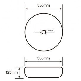 Раковина для ванной накладная Volle 35.5х35.5 см керамика черный матовый 13-01MBlack-040