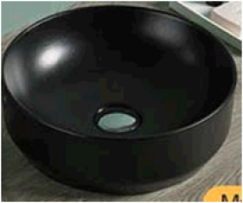 Раковина для ванной накладная Volle 35.5х35.5 см керамика черный матовый 13-01MBlack-040