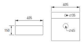 Раковина для ванной накладная Volle 40.5х40.5 см керамика белый матовый 13-01M-102