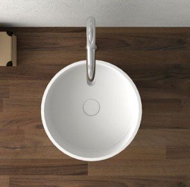 Раковина для ванной отдельностоящая цельнолитая с пьедесталом IStone Colleen белый матовый WD38374