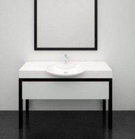 Раковина для ванной Marmorin Carme 130х55 см литой камень белый 260 130 020 xx x