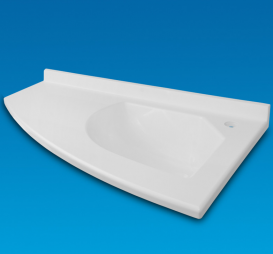 РАКОВИНА ДЛЯ ВАННОЙ ПОДВЕСНАЯ БУЛЬ-БУЛЬ PATRICIA правая БЕЛАЯ 6608401