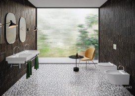 Раковина для ванной подвесная Catalano New Zero 150х50 с двумя чашами керамическая цвет белый глянцевый 1150ZEDUP00