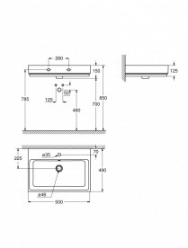 Раковина для ванної підвісна Grohe Cube Ceramic 50 см альпін-білий 3947400H