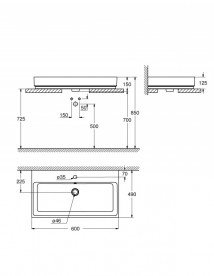 Раковина для ванной подвесная Grohe Cube Ceramic 60 см альпин-белый 3947700H