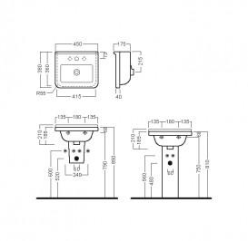 Раковина для ванной подвесная Hatria Erika Pro 45х38 см белый YXGI01