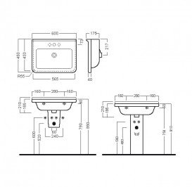 Раковина для ванної підвісна Hatria Erika Pro 60х45 см білий YXGK01