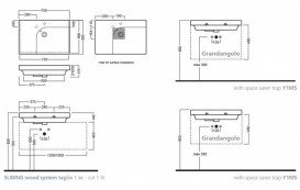 Раковина для ванной подвесная Hatria Grandangolo 50х75 см чаша справа белый Y0YD01