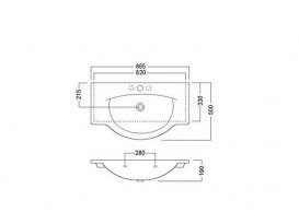 Раковина для ванной подвесная Hatria Sophie 50х86.5 см санфарфор белый Y0AN01