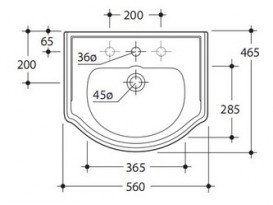 Раковина для ванной подвесная Kerasan Retro белая 104501