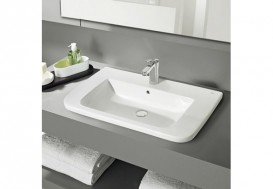 Раковина для ванной подвесная/накладная Roca Cala 75х45 см с отверстием для смесителя керамика белая A327424000