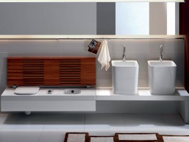 Раковина для ванной накладная Hatria G-Full 40x48 см без отверстий санфарфор белый YXJF01