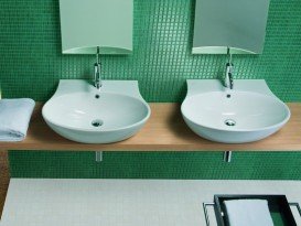 Раковина для ванної підвісна / накладна Hatria Nido 47x62 см санфарфор білий Y0R401