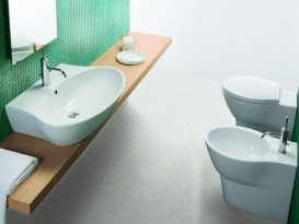 Раковина для ванной подвесная/накладная Hatria Nido 48x68 см санфарфор белый Y0QX01