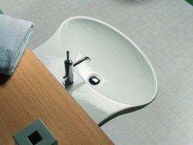 Раковина для ванной подвесная/накладная Hatria Nido 48x68 см санфарфор белый Y0QX01